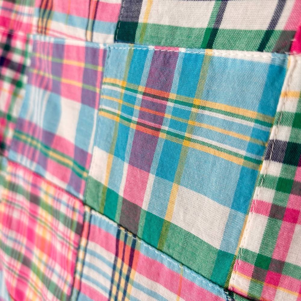 Talbots Madras Colorful Patchwork Women's Cotton Skirt Size 4 Petite - Picture 4 of 12